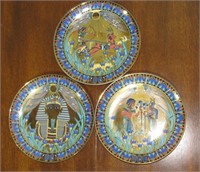 (Qty - 3) Legends of the Nile China Plates-