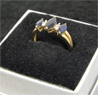 Sapphire & Diamond Accent Ring w/ Appraisal-