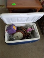 COOLER FULL OF MISC. ITEMS