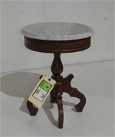 Kimball Marble Top Victorian Pedestal Table-