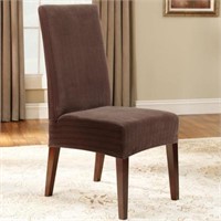 Set Of 4 Sure Fit Stretch Pinstripe Dining Chair