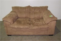 Suede Style Love Seat-