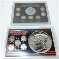 (2) SILVER MERCURY DIME COLLECTIONS