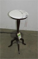 Kimball Marble Top Victorian Pedestal Table-