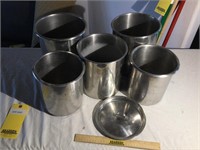 (5) SS Steam Table Pots