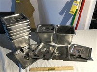 (8) SS Square Steam Table Pans