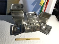 (10) SS Deep Square Steam Table Pans