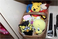 PLUSH TOYS IN BASKET