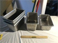 (5) SS Rectangular Steam Table Pans