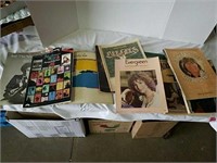 Two boxes of rock and roll music books