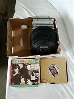 Box of records and CDs