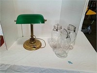 Desk lamp with 3 ball jars