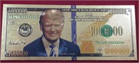 (1) Trump Gold Plated Banknote