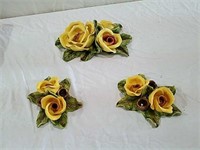 Yellow floral decorative set