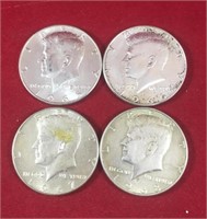 (4) Mixed Dates Kennedy Half Dollars