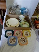Historical plates, cups and plates and candy
