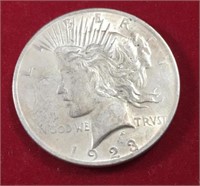 1923 Peace Dollar AU/BU