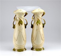 Pair of Art Nouveau Royal Dux vases