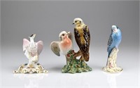 Three English porcelain bird figures