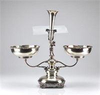 19th C silver plated epergne