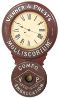 Baird Leather Oil Advertising Clock