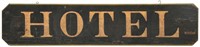 Painted Wood Hotel Sign