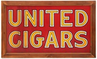Lg. United Cigars Porcelain Sign