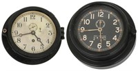 2 Chelsea Phenolic Cased Marine Deck Clocks