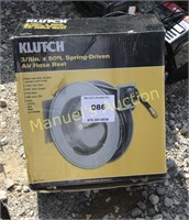 KLUTCH 3/8 IN X 50 FT SPRING DRIVEN AIR HOSE REEL