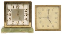2 Tiffany & Co. Deco Brass Desk Clocks