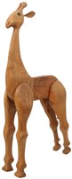 Russ Jacobson 7.5 Ft. Carved Exotic Wood Giraffe