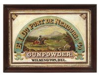 Dupont De Nemours Advertising Sign Painted On Tin