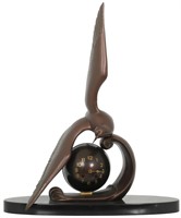 M. LeDucci French Deco Seagull Mantle Clock