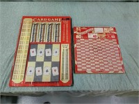 2 vintage punch card gambling boards