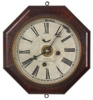 Waterbury Octagon Marine Lever Clock w/ Alarm