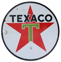 71 in. Double Sided Porcelain Texaco Sign
