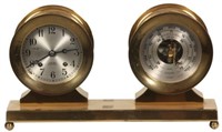 Chelsea Ship's Bell Desk Clock W/ Barometer