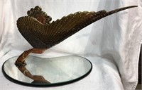 Erte Bronze Table Mirror, Coquette