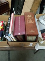 Box of books and stamp collections