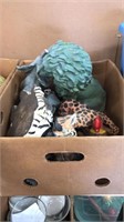 Box of  animal figurines
