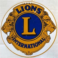 "LIONS INTERNATIONAL" METAL SIGN
