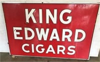 "KING EDWARD CIGARS" DOUBLE-SIDED PORCELAIN SIGN