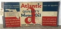 "ATLANTIC QUALITY MOTOR OIL" TIN SIGN