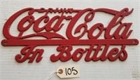 "DRINK COCA-COLA IN BOTTLES" METAL LETTER CUTOUT