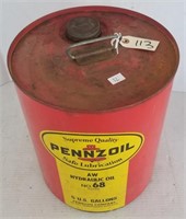 "PENNZOIL" 5-GALLON CAN WITH SCREW TOP