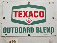 "TEXACO OUTBOARD BLEND" PORCELAIN SIGN