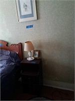 End Table Lamp And Picture On Wall