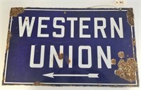 "WESTERN UNION" PORCELAIN SIGN