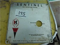 Sentinel Fire Protection system sign