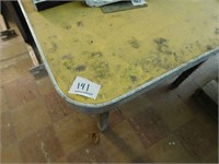 Formica topped table w/wood legs   36" x 36" x